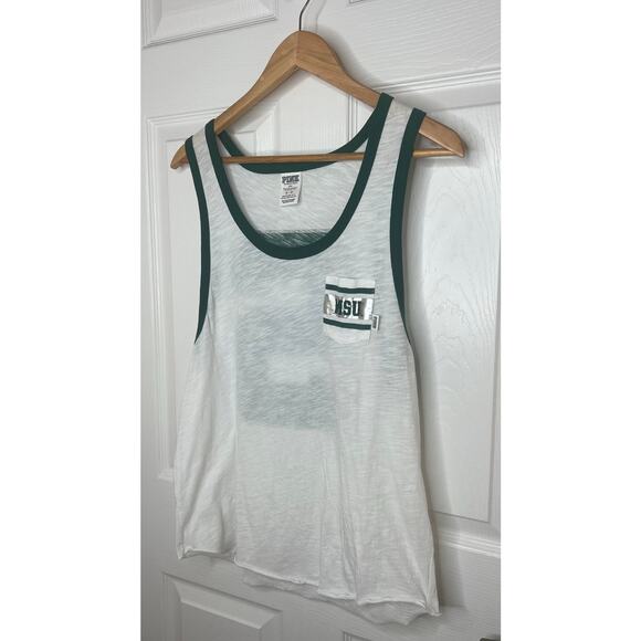 Victoria's Secret PINK Women's Michigan State Spartans MSU Tank Top Size Medium - Picture 4 of 10